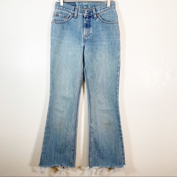Levi's 517 Raw Hem Cropped Mom Jeans Size 3 - Picture 3 of 8